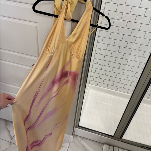 Abercrombie & Fitch Yellow and Pink Maxi Dress - Picture 2 of 3